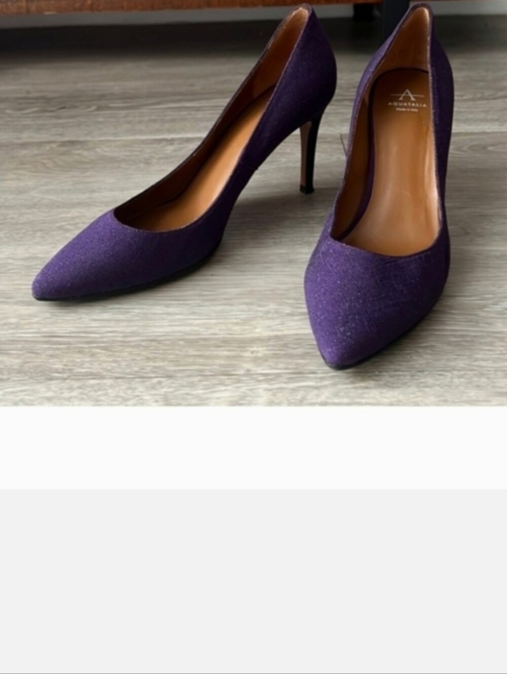 Aquatalia Purple Pointed-Toe High Heel Pumps - Picture 2 of 14